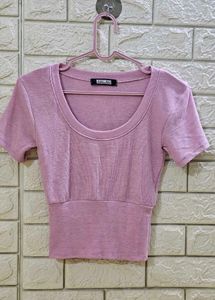 Hypnotic Korean Ribbed Crop Top – Short Sleeve