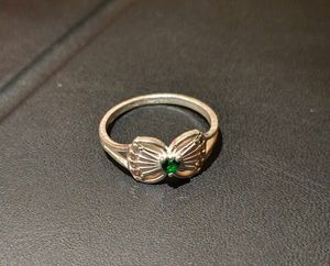 Green Stone Silver Ring