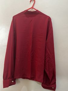 Red Golden Button Shirt