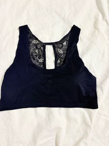 Lace Trim Sports Bra