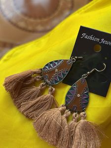 Boho Tassel Teardrop Earrings handmade