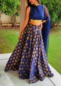 Elegant Royal Blue Lehenga Set