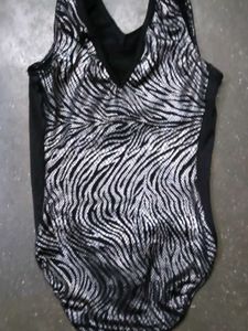 Metallic Zebra Print One-Piece Swimsuit