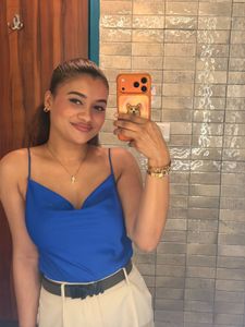 Blue Spaghetti Strap Camisole Top