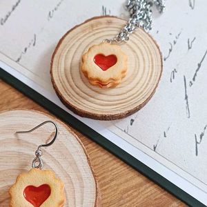 Jam Heart Cookie Earrings &amp; Necklace