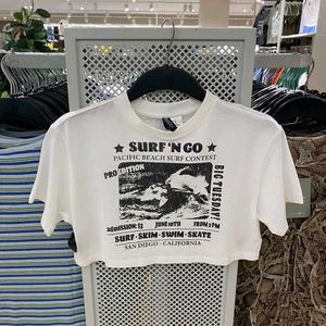 Graphic Print Cropped T-Shirt