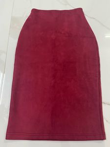 Burgundy Pencil Skirt