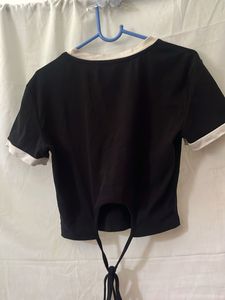 Cute Cat Graphic Black T-Shirt
