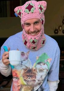Crochet Justin Bieber's Cat Ear Balaclava/ski ma