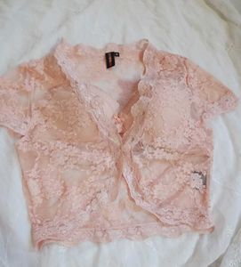 Sheer Lace Kimono Top