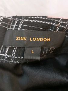 Zink London Women Black Checked Dress