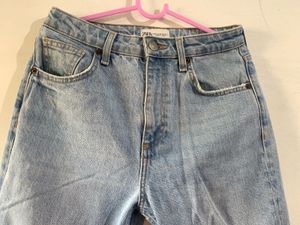 Zara Light Wash Denim Jeans