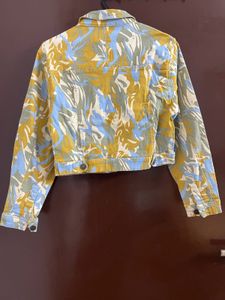 Forever 21 Floral Print Denim Jacket