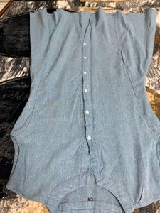 Light Blue Denim Shirt with black pant