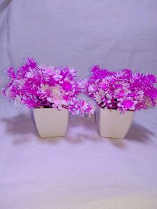 Artificial Flower Pots (Set of 2)