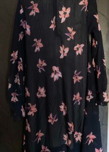 Floral Print Sheer Maxi Dress anchor Leg