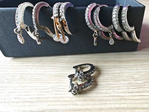 Combo of Sparkling Hoop Earrings Set