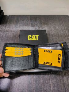CAT LEATHER WALLET ( BLACK )