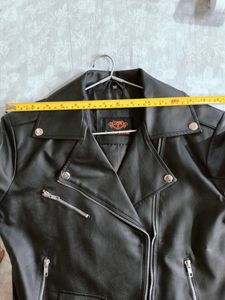 Leather Biker Jacket For Women - Medium