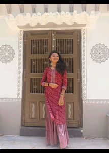 kutchi work pure cotton Elegant Kurta Set