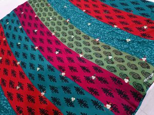 🇳🇿💫🎀Colorful Printed Saree sequence work