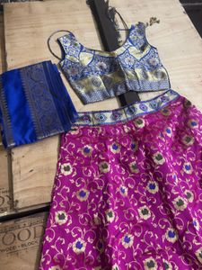 Blue &amp; Pink Lehenga Choli