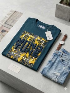 Teal Graphic Print T-Shirt