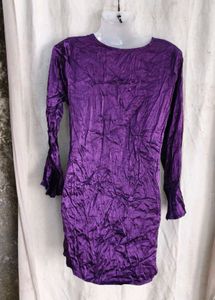 Vibrant Purple Crinkle Kurta