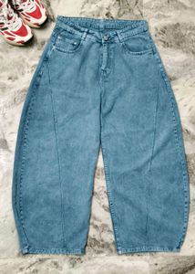 Oversized Wide Leg Light Wash Unisex Jeans