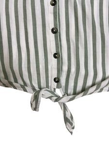 Jean Pascale Sleeveless Tie-Front Blouse