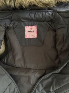 Puffer Vest with Fur Hood in y2k style