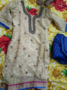 Partywear salwar Suit With Original Mirror Work