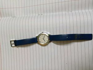 Sonata Blue Leather Strap Watch