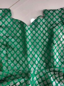 Green Brocade Blouse