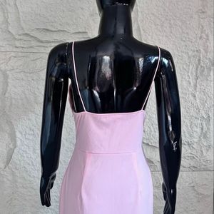 Baby Pink Slit Midi Dress 🫧💕