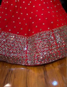 Stunning Red Sequined Lehenga Choli