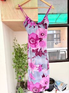 Sheer Floral Slip Dress