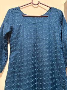 Elegant Teal Lace Kurta