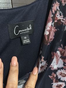 Chic Floral Print V-Neck Dress