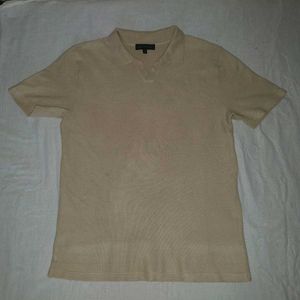 SPAO || Men's Beige Polo Old Money Shirt