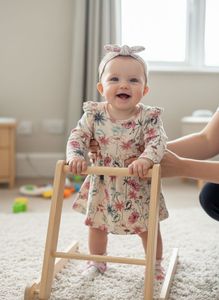 Adorable Floral Baby Dress & Headband