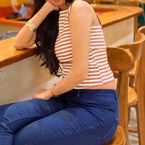 Striped Cropped Tube Top