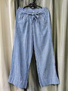 Striped Wide-Leg Pants