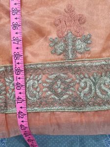 Elegant Orange Kurta Set with Embroidery