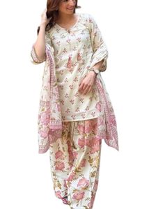 Floral Print Kurta Set with Dupatta