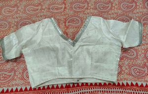White Blouse with Silver Embellishments