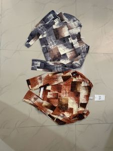 pack of 2 Stylish Printed Full Sleeve Tops