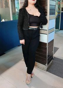 Black Wollen Shrug