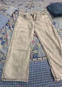 Washed Out Wide Leg Jeans