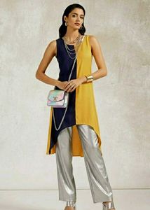 🔥Limited Offer🔥Anouk Sleeveless asymmetric Kurti